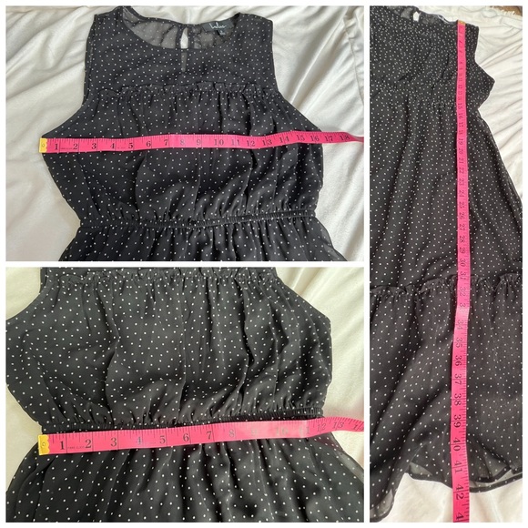 Lulus Afternoon Stroll Black Polka Dot Midi Dress size small - Picture 5 of 6